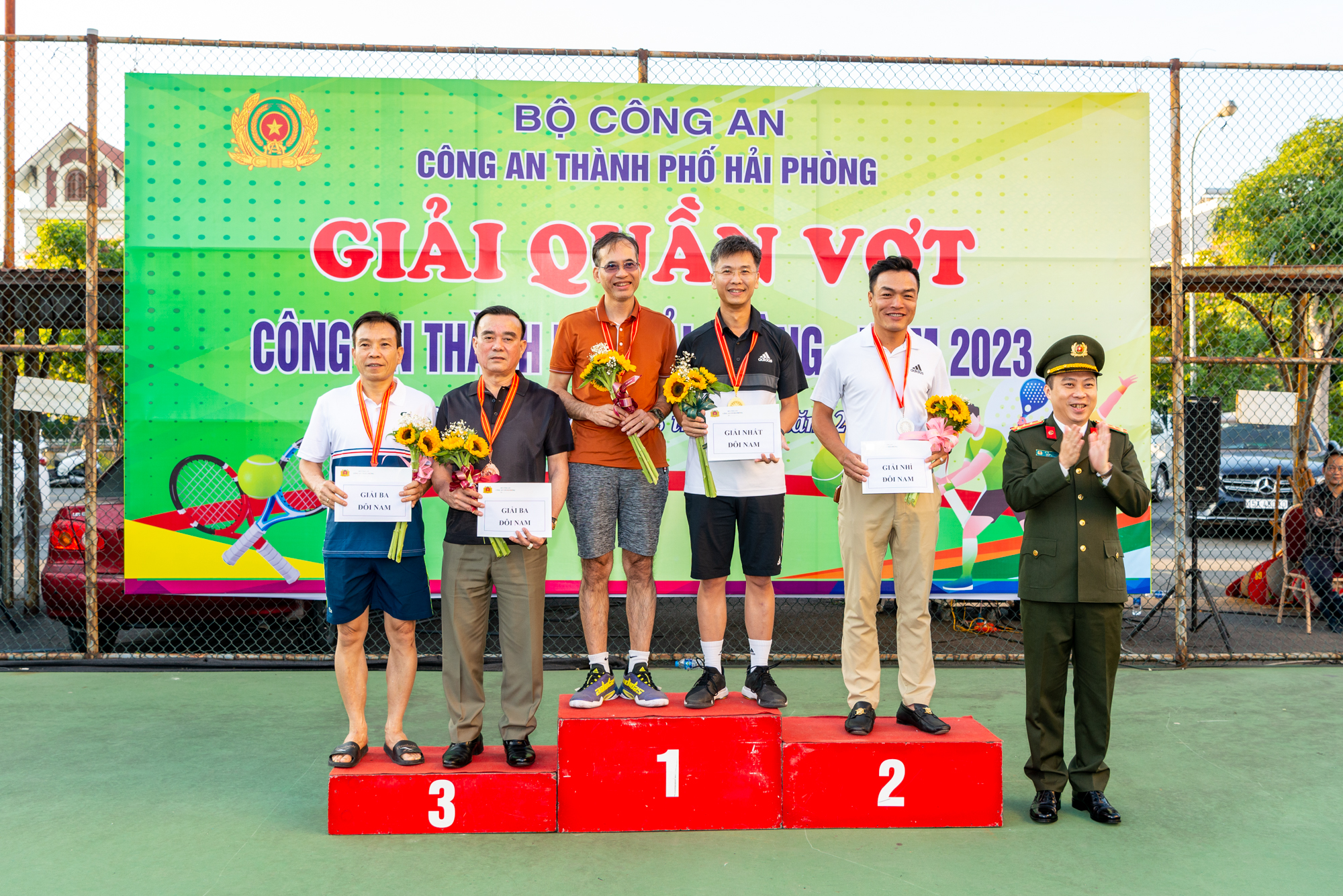 Giải quần vợt Công an thành phố năm 2023 tổ chức thành công tốt đẹp